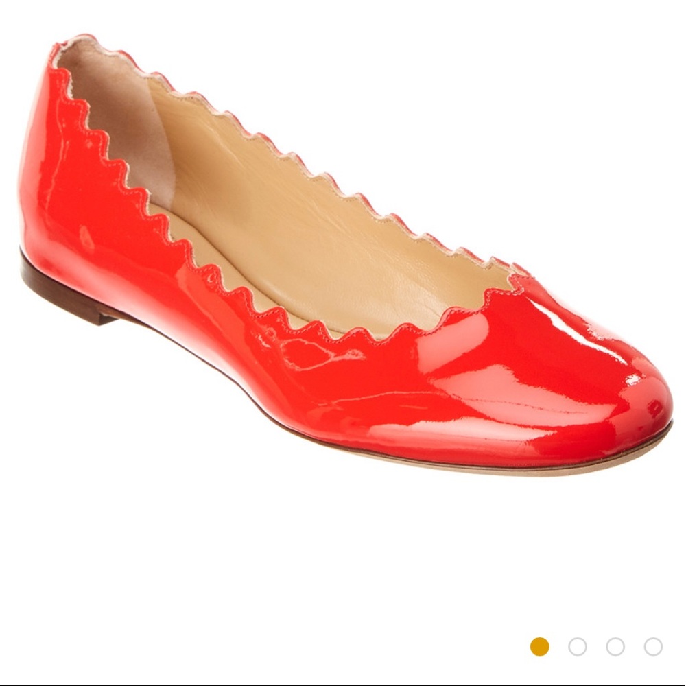 CHLOE ‘Lauren’ scalloped ballerina flat